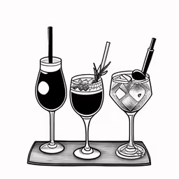 a group of glasses that are sitting on a table,two glasses of drink sitting on a table