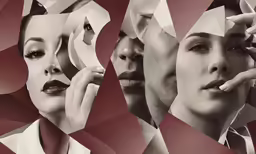 two people that are covering their eyes and making a hole