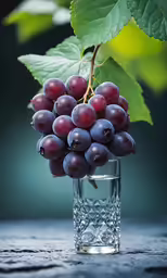 an artistic photo of some plums on a table