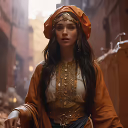 a woman is dressed in medieval style clothing