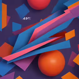an art piece that is sitting on a table,an abstract artwork with circles and triangles