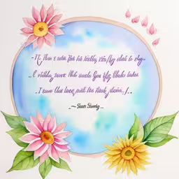 a painted picture of sunflowers with a text saying if sunflowers are the birthday gift,a picture of watercolor flowers with a quote written in the middle