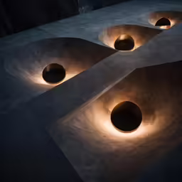 light from inside an outdoor vent is shown