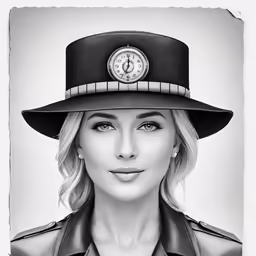the woman in the jacket is wearing a hat