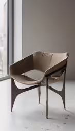 a chair that is in the corner of a room