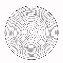 a circle with many lines going into it