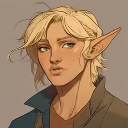 an image of a blonde haired man wearing elf horns
