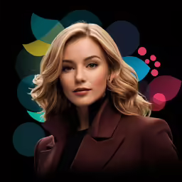 a woman with blonde hair and an unusual look
