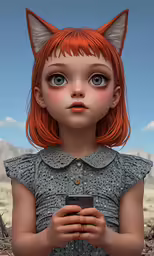 a 3d computer generated image of an evil girl