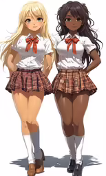 two girls dressed up like sailor, sailor and sailor in short shorts