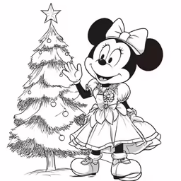 a minnie mouse christmas tree by disney world