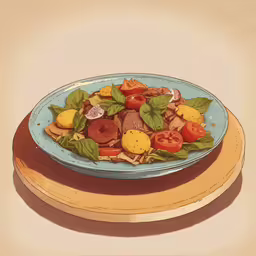 a plate filled with different kinds of vegetables,there is a plate of vegetables that are on top of a table