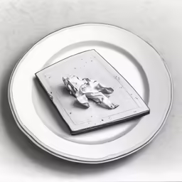 a plate that has something on top of it