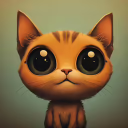 a close up of a cat with big eyes
