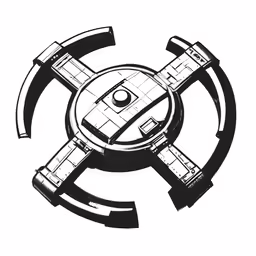 a drawing of a clock and some other things