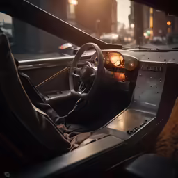an interior shot of a car with its instrument