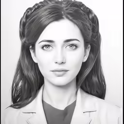 the image of the woman has a jacket on