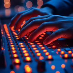 the hands of a person who is typing on a keyboard