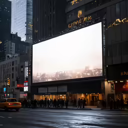 an outdoor display is lit up at night