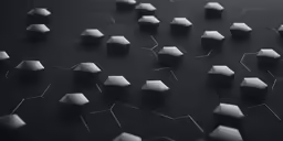 an artistic picture of hexagonal objects