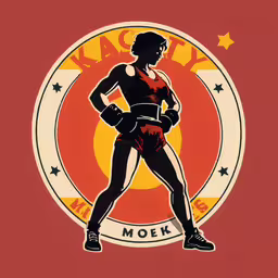 an image of a woman in a costume,an image of a woman doing some sports on red background