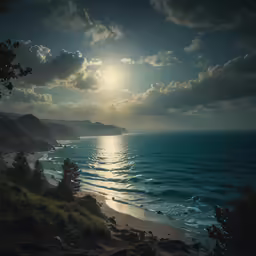 a body of water that is surrounded by land