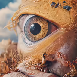 a close up of the upper part of the eye