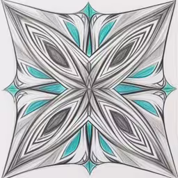a drawing of a star made of intersecting lines and circles,an artistic pattern on the wall that looks like a kaleii