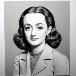 a black and white photo of a woman with curls