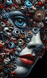 an altered portrait of an abstract woman