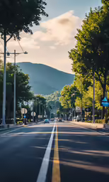 the streets of an upscale neighborhood in a city