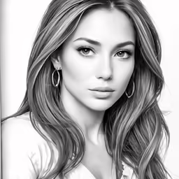 a very attractive lady wearing big earrings