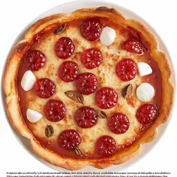a pizza is sitting on a white plate