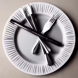 forks and spoons placed on white plate on table