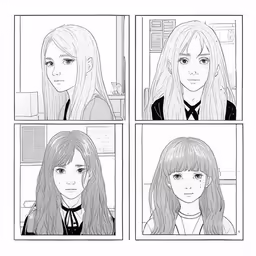 the girls of a cartoon are making faces in this comic