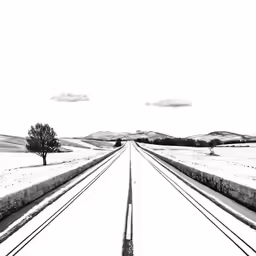 a lonely road stretching into the distance