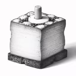 a drawing of a toilet made out of clay