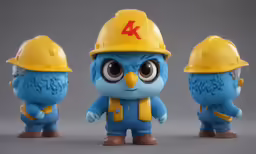 three toy figurines that are next to each other
