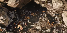 there is a white object laying on the ground