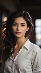 a very attractive young lady posing for a portrait