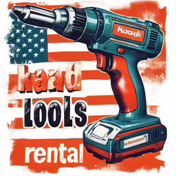 a cordless drill with an american flag