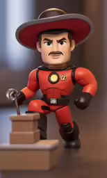 a toy figure that is wearing a cowboy outfit