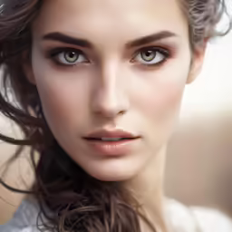 an image of a woman with blue eyes