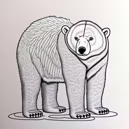 /tmp/FOO2UKlB5.jpg = drawing of a polar bear on white paper
,/tmp/FOO2UKlB5.jpg = a hand - colored ink drawing of a bear
,/tmp/FOO2UKlB5.jpg = an inked bear sitting on the ground in front of a white background
,/tmp/FOO2UKlB5.jpg = black and white drawing of a polar bear
,/tmp/FOO2UKlB5.jpg = this bear is drawn with pen on paper
,/tmp/FOO2UKlB5.jpg = a drawing of a bear with an odd design on its body
,/tmp/FOO2UKlB5.jpg = the bear is standing in the snow
