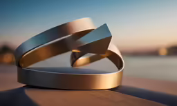 two rings sitting on top of each other