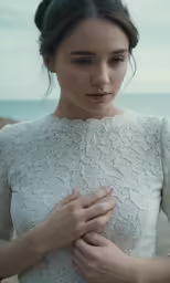 an image of a woman that is holding something
