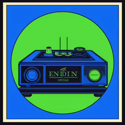 the poster for the endin center show is on display