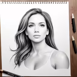 a drawing of the model is shown next to a set of markers