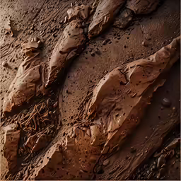 close up view of mud surface on ground