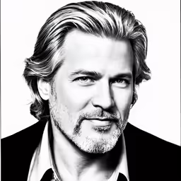 black and white image of steve marson